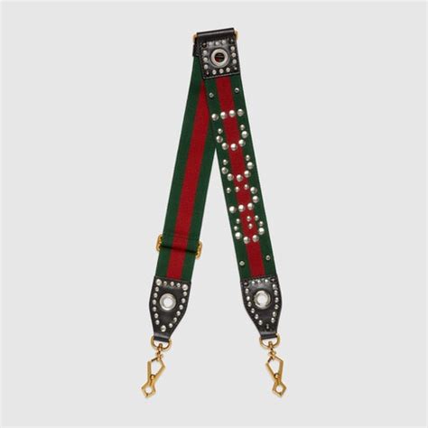 wide studded 'gucci' web shoulder strap|Designer Chain Shoulder Bags .